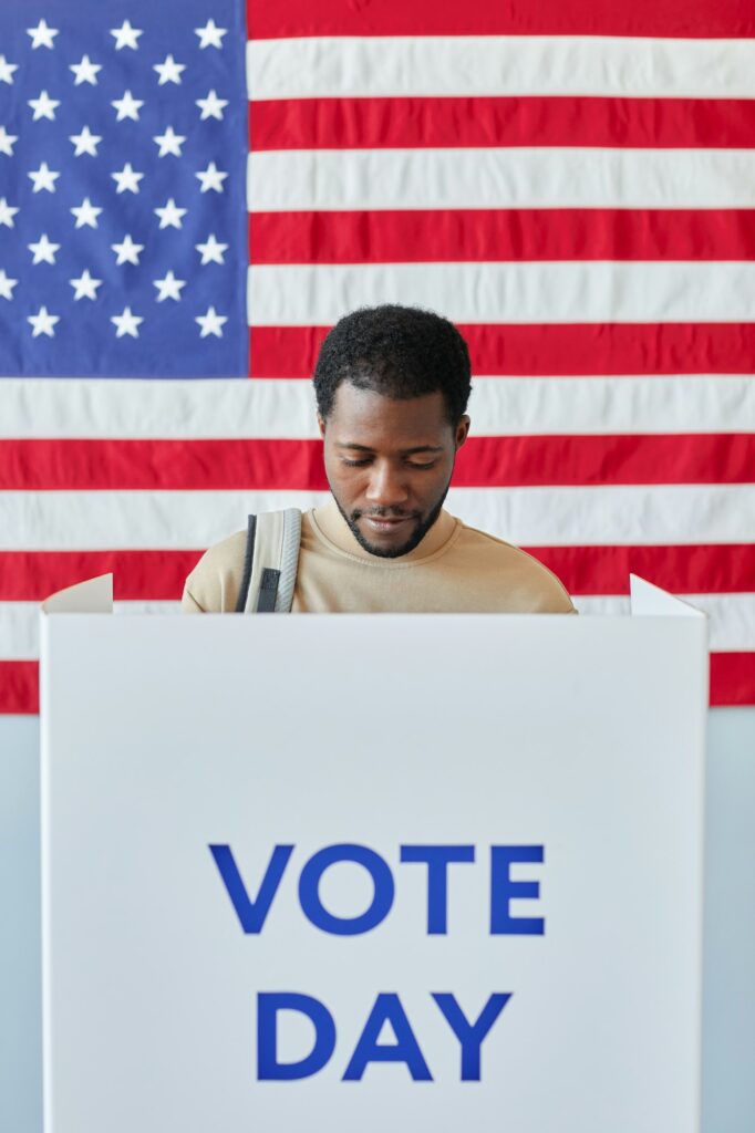 Young Man Voting